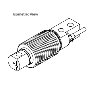 Zemic BM11 Dimension Isometric View Loadcell.ae