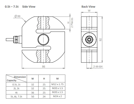 Zemic BM3 Dimensions-1 Loadcell.ae