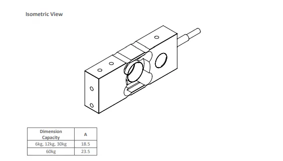 Zemic BM6A Dimension Isometric View Loadcell.ae