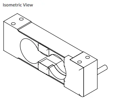 Zemic L6J1 Dimensions Isometric View Loadcell.ae