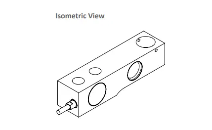 Zemic BM8H Dimension Isometric View Loadcell.ae