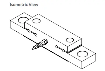 Zemic H10J Dimensions Isometric View Loadcell.ae
