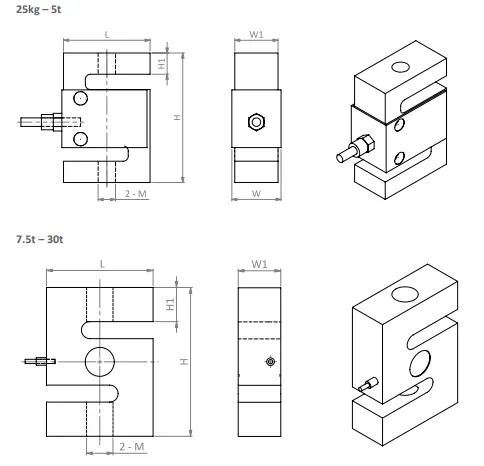 Zemic H3 Dimensions Loadcell.ae