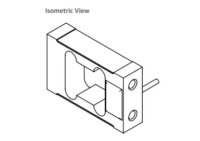 Zemic L6H5 Dimension Isometric View Loadcell.ae