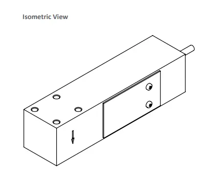 Zemic L6Q Dimensions Isometric View Loadcell.ae