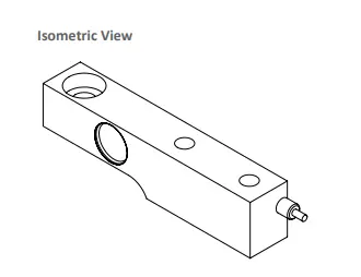 Zemic BM8G Dimension Isometric View Loadcell.ae