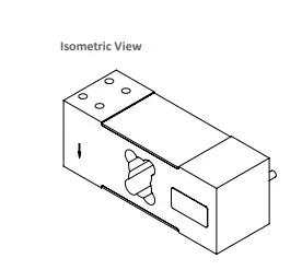 Zemic L6G Dimensions Isometric View Loadcell.ae